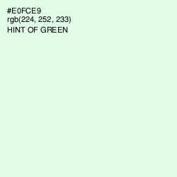 #E0FCE9 - Hint of Green Color Image